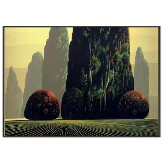 Eyvind Earle  Autumn Eucalyptus Framed Art Print  - Aluminum Frame - 21x29.7 cm / 8x12"