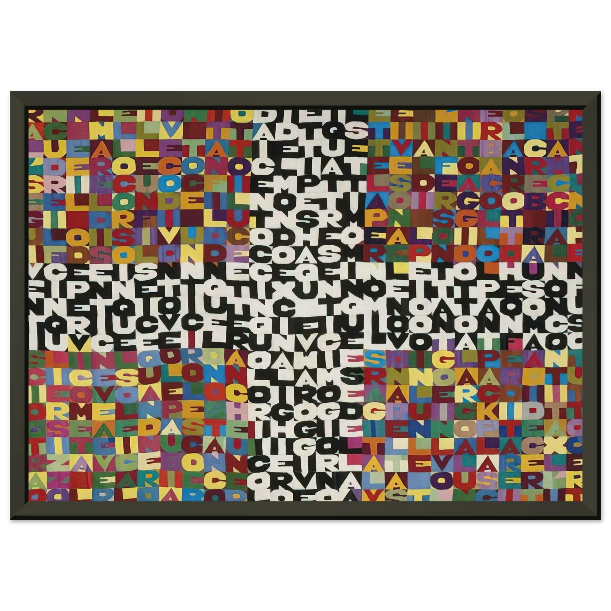 Alighiero Boetti  OGGI VENTICINQUESIMO GIORNO DEL SETTIMO MESE 1988 Framed Art Print  - Aluminum Frame - 60x80 cm / 24x32 inches