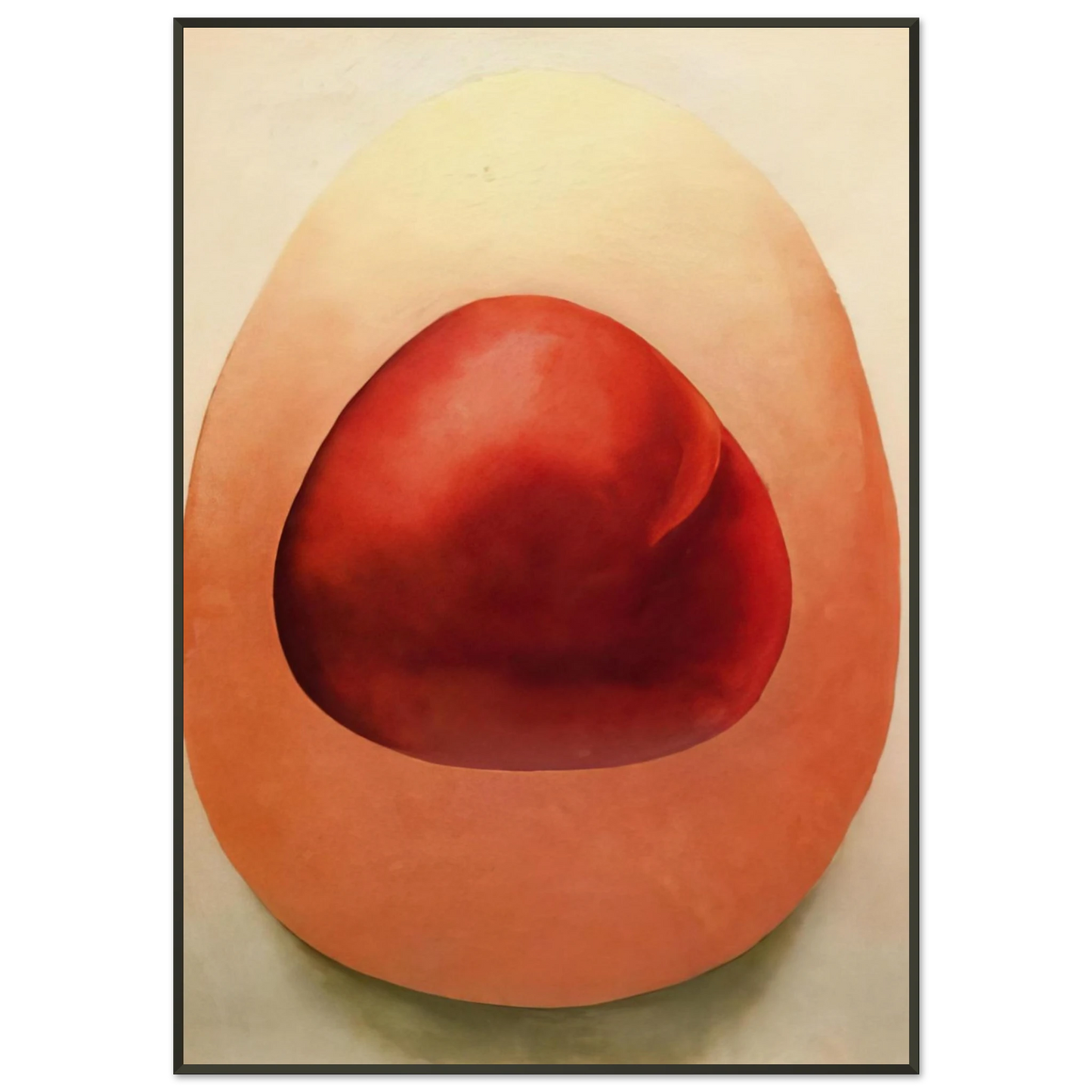 Georgia OKeeffe  Red and Pink Rocks Framed Art Print  - Aluminum Frame - 21x29.7 cm / 8x12"