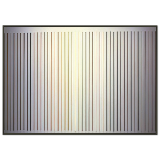 Gene Davis  Color Needles  1984 Framed Art Print  - Aluminum Frame - 21x29.7 cm / 8x12"