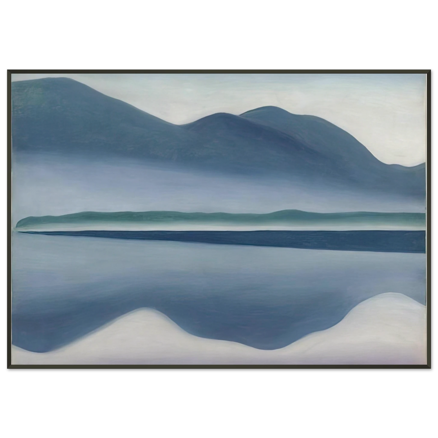Georgia OKeeffe  Lake George  formerly Reflection Seascape  Framed Art Print  - Aluminum Frame - 21x29.7 cm / 8x12"