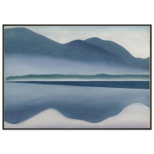 Georgia OKeeffe  Lake George  formerly Reflection Seascape  Framed Art Print  - Aluminum Frame - 21x29.7 cm / 8x12"
