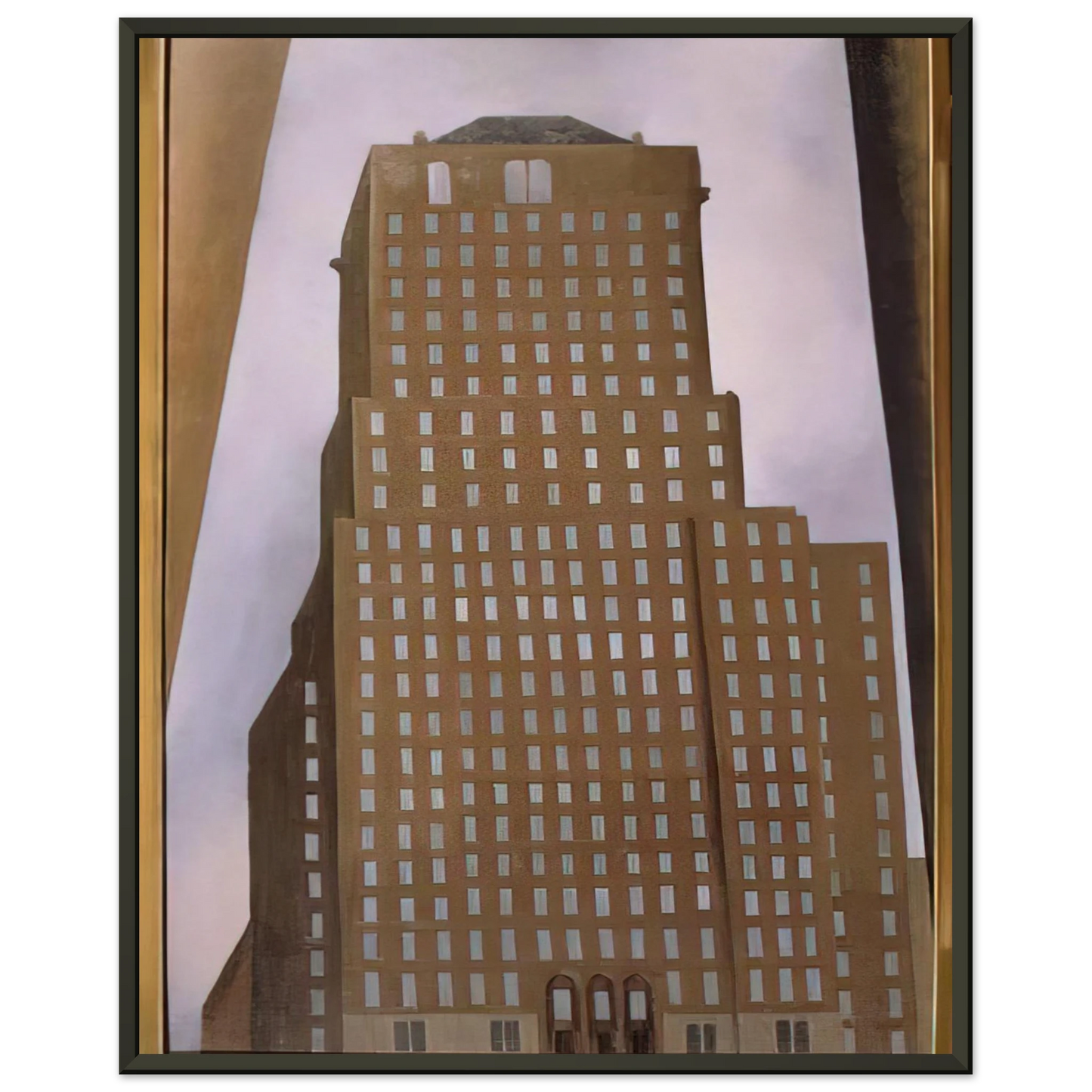 Georgia OKeeffe  Shelton Hotel New York No 1 Framed Art Print  - Aluminum Frame - 60x80 cm / 24x32 inches