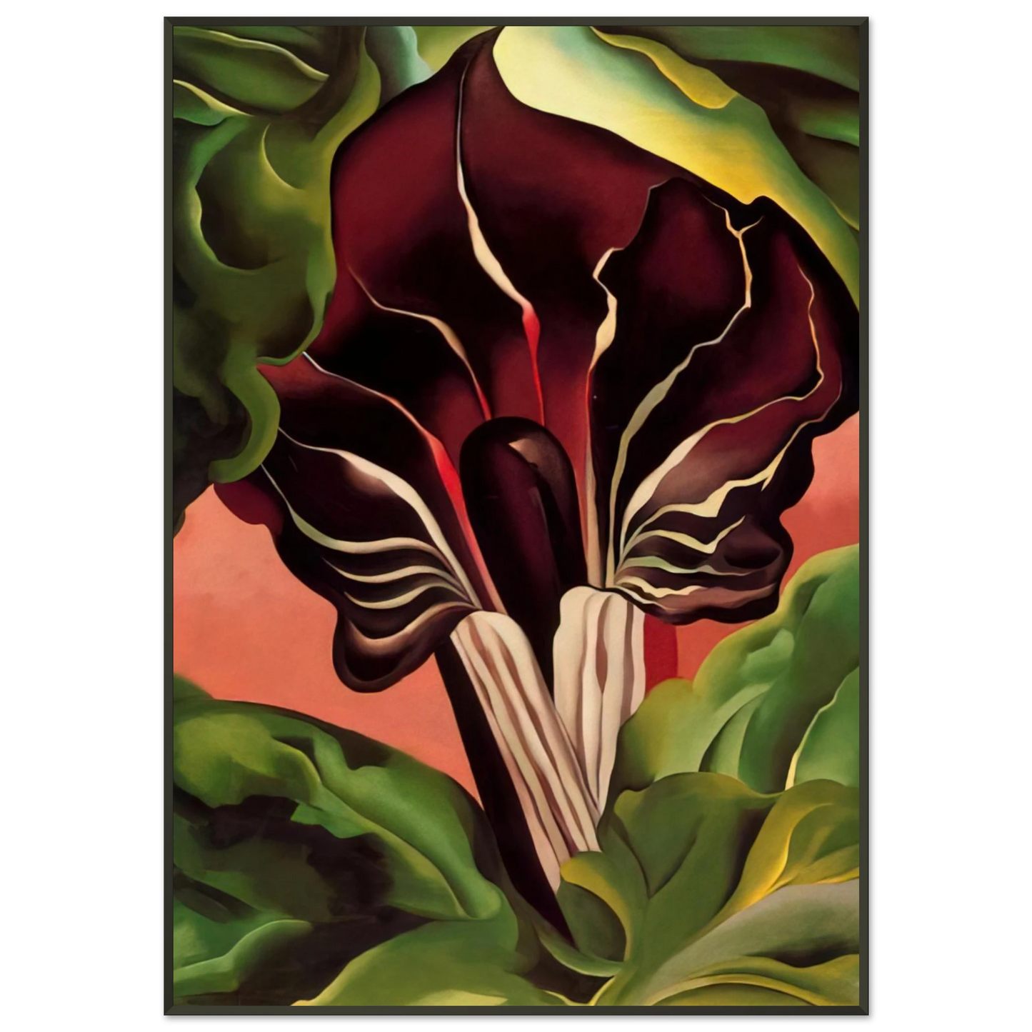 Georgia OKeeffe  JackinthePulpit II Framed Art Print  - Aluminum Frame - 21x29.7 cm / 8x12"