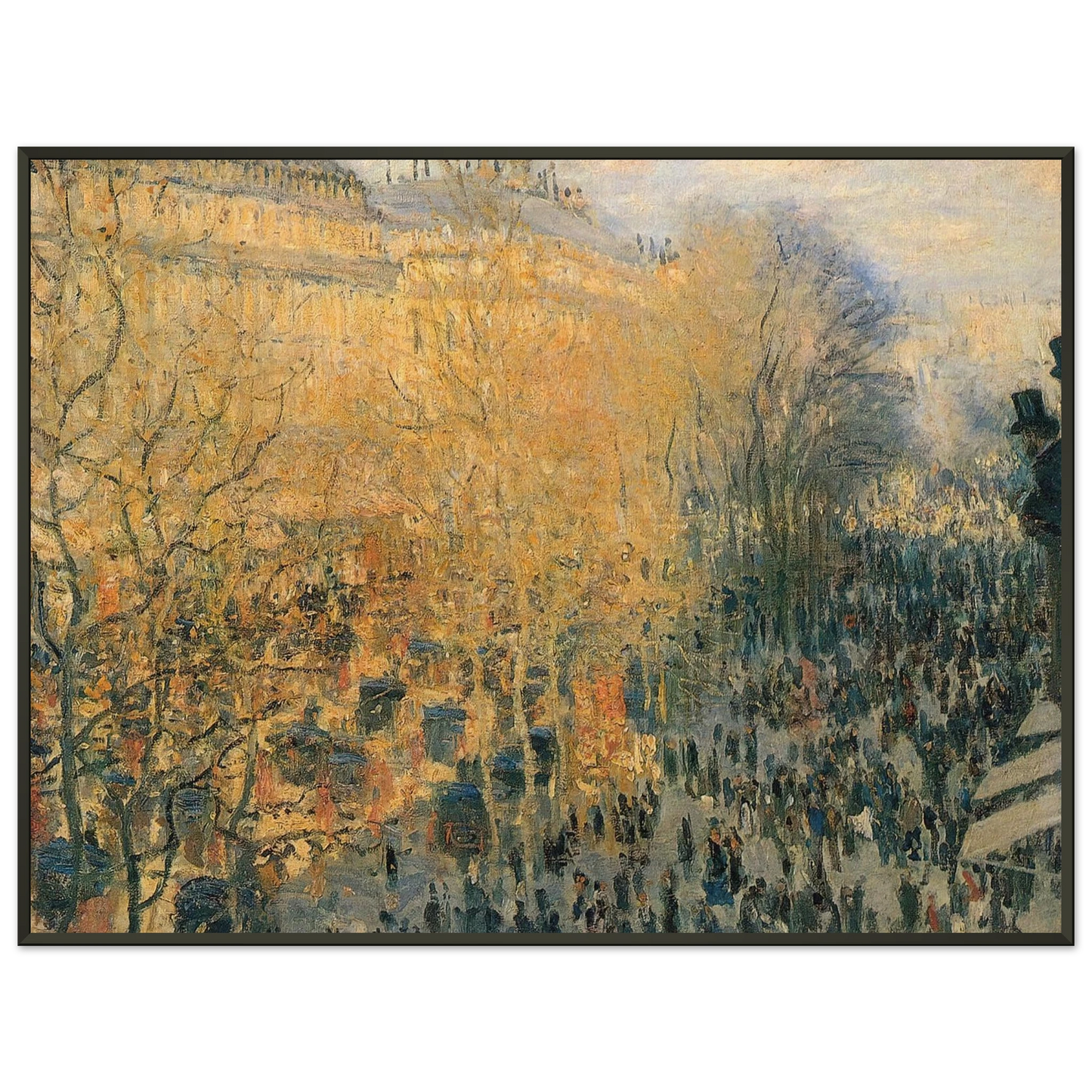 claude monet  Boulevard of Capucines Framed Art Print  - Aluminum Frame - 70x100 cm / 28x40 inches
