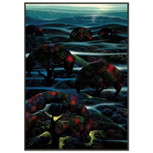 Eyvind Earle  Garden of Dreams Framed Art Print  - Aluminum Frame - 21x29.7 cm / 8x12"