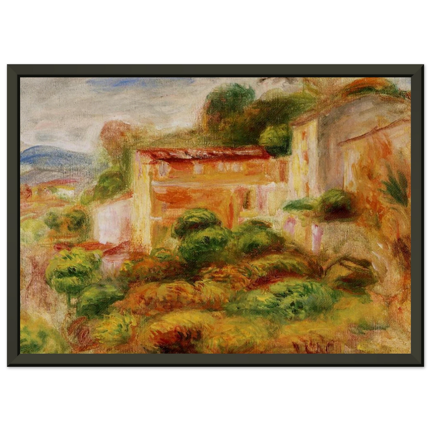 PierreAuguste Renoir  Maison de la Poste Framed Art Print  - Aluminum Frame - 60x80 cm / 24x32 inches