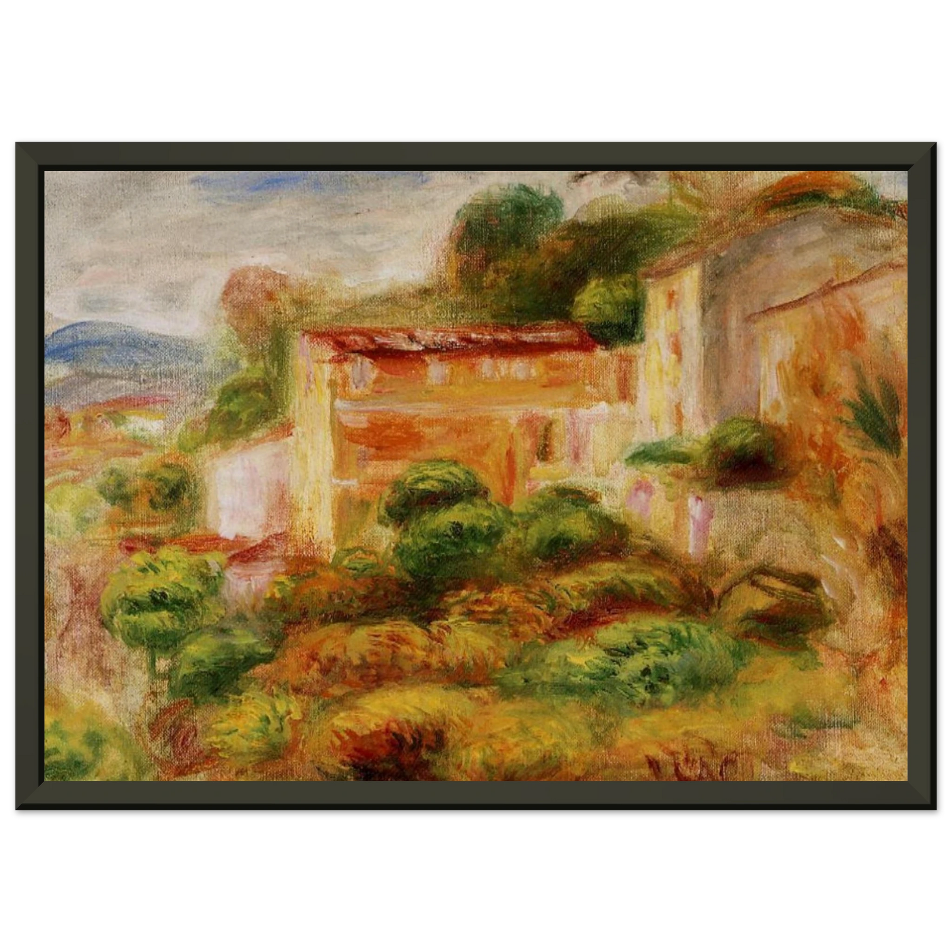 PierreAuguste Renoir  Maison de la Poste Framed Art Print  - Aluminum Frame - 60x80 cm / 24x32 inches