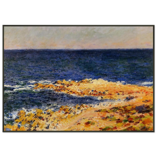 claude monet  The Big Blue at Antibes Framed Art Print  - Aluminum Frame - 21x29.7 cm / 8x12"