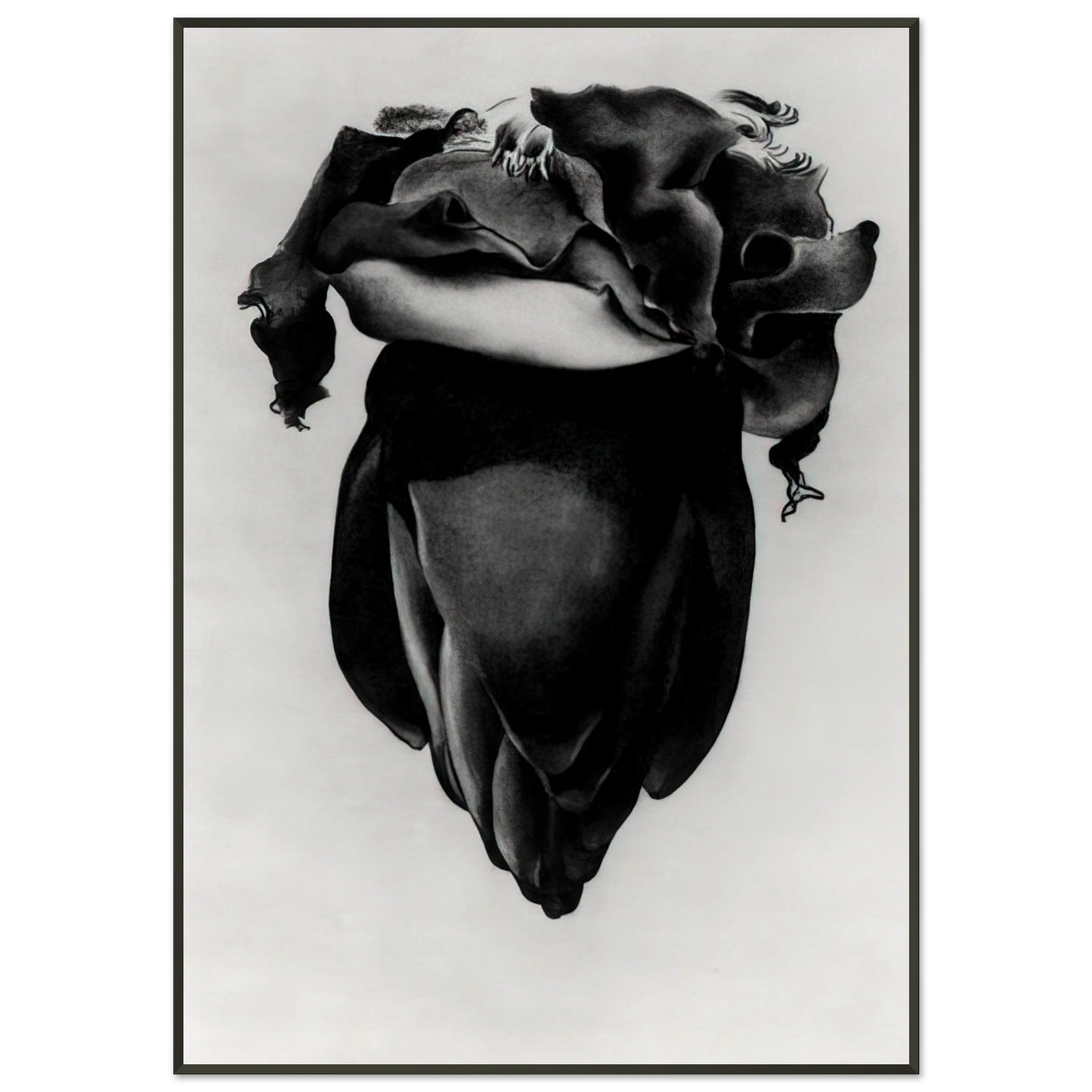 Georgia OKeeffe  Banana Flower Framed Art Print  - Aluminum Frame - 21x29.7 cm / 8x12"