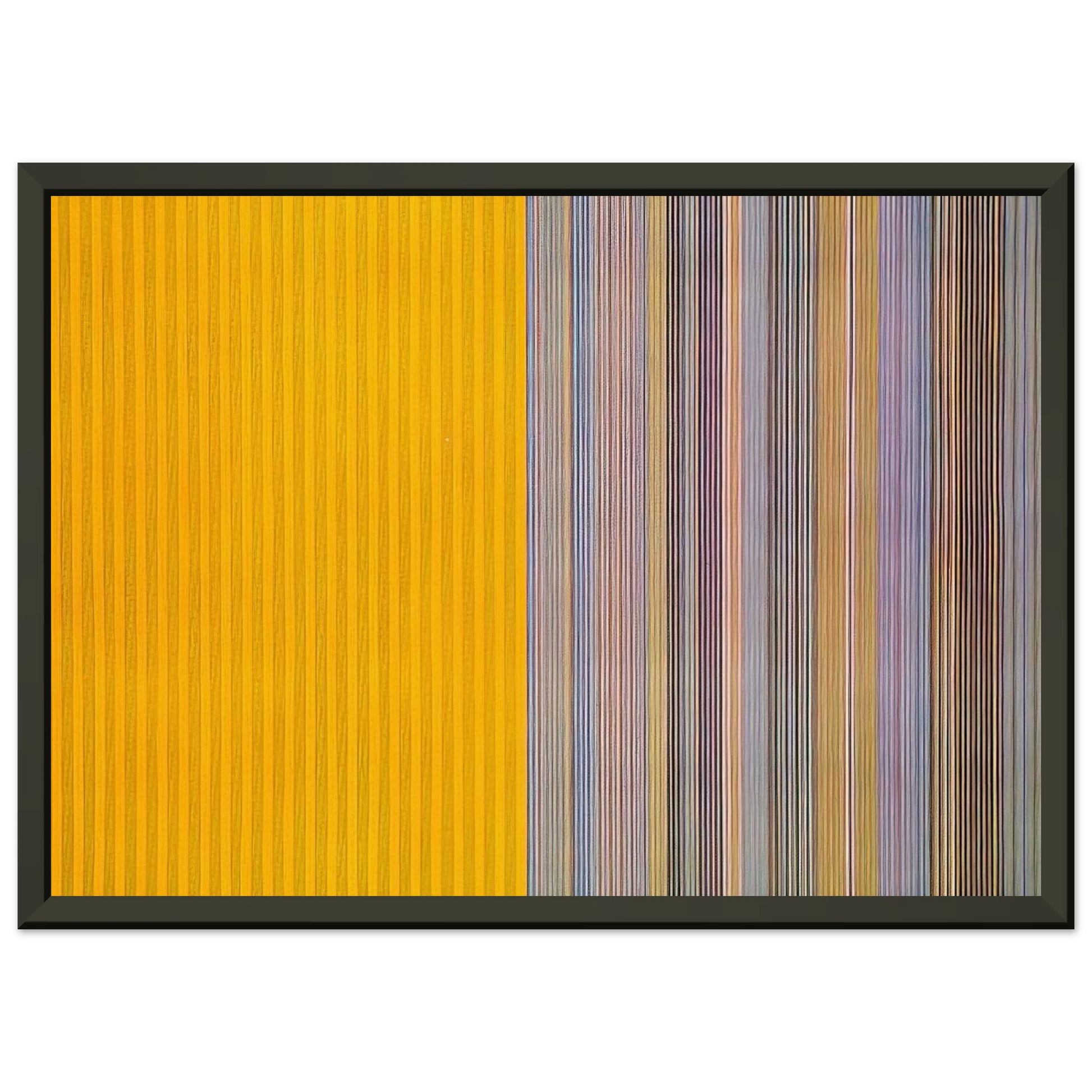 Gene Davis  Half Lemon  1969 Framed Art Print  - Aluminum Frame - 70x100 cm / 28x40 inches