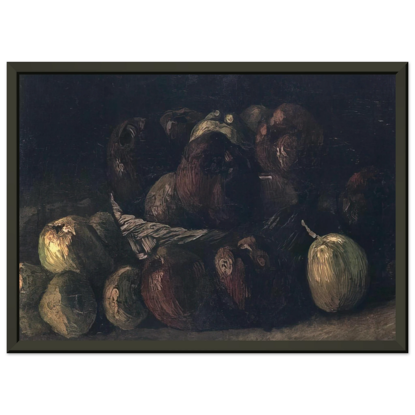 Vincent van Gogh  Still life with a basket of apples Framed Art Print  - Aluminum Frame - 40x50 cm / 16x20 inches