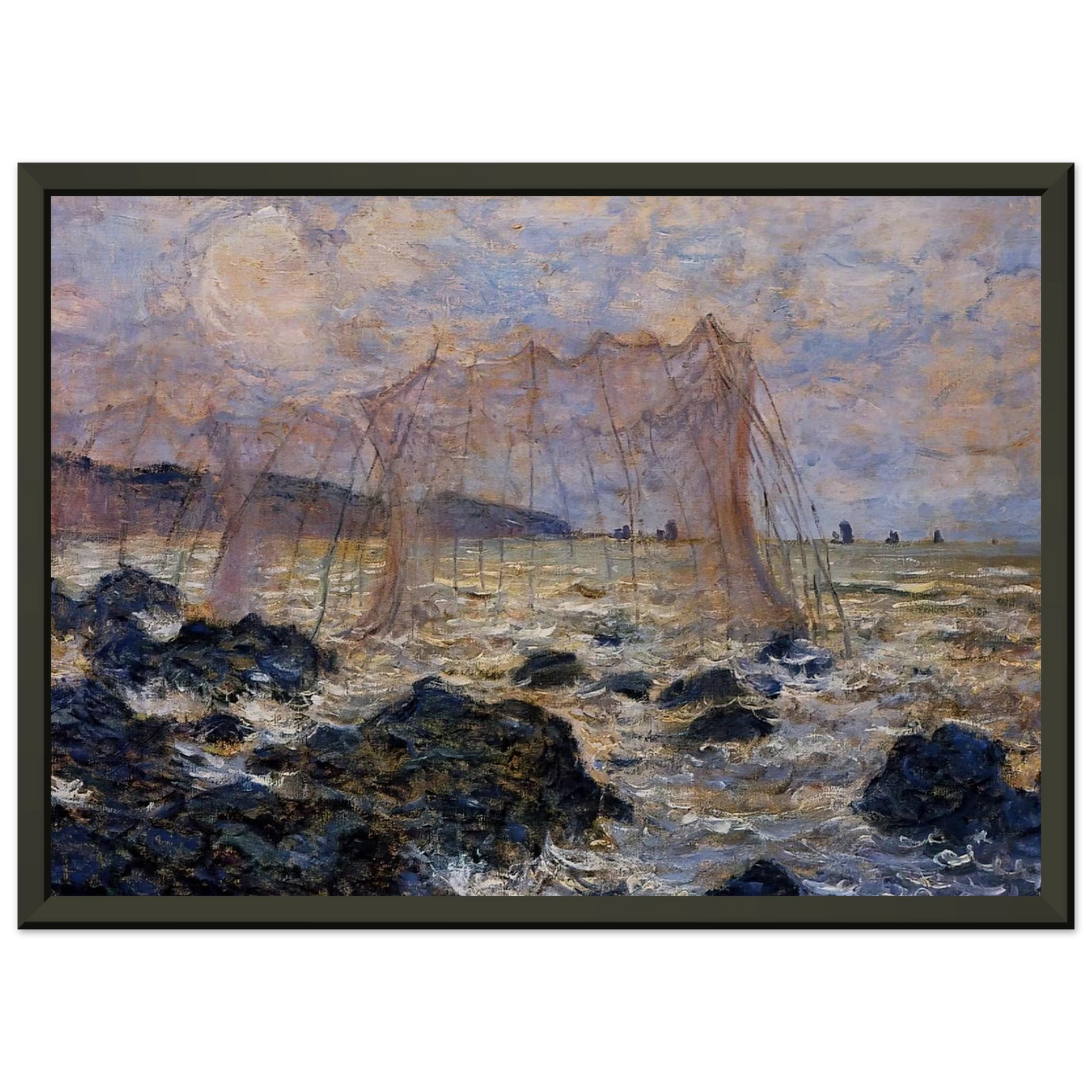 claude monet  The Nets Framed Art Print  - Aluminum Frame - 40x50 cm / 16x20 inches