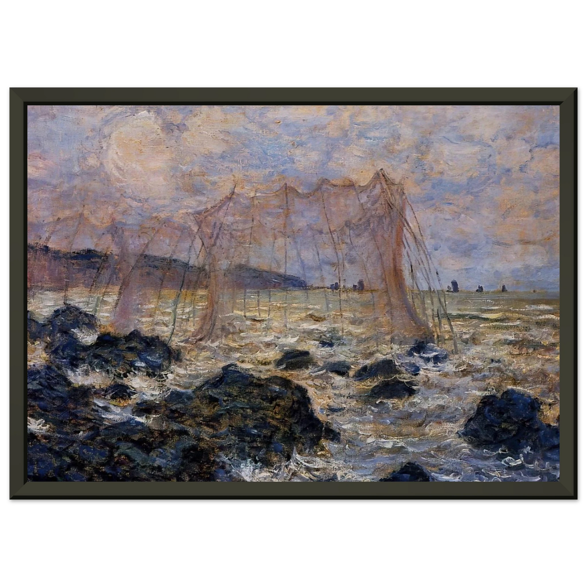 claude monet  The Nets Framed Art Print  - Aluminum Frame - 40x50 cm / 16x20 inches