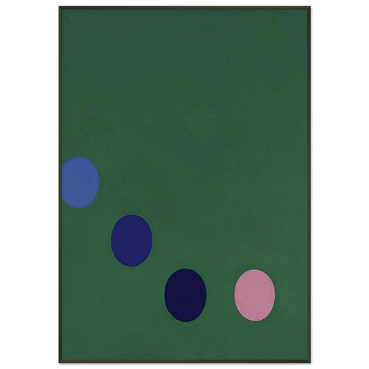 Thomas Downing  Green Square  Op Art Framed Art Print  - Aluminum Frame - 21x29.7 cm / 8x12"