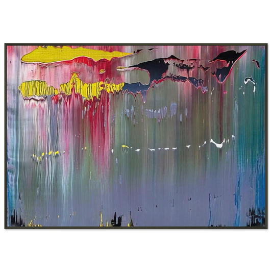 Gerhard Richter  ABSTRACT PICTURE Framed Art Print  - Aluminum Frame - 21x29.7 cm / 8x12"