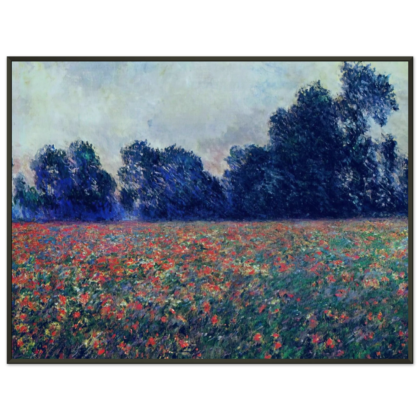 claude monet  Poppies at Giverny Framed Art Print  - Aluminum Frame - 70x100 cm / 28x40 inches