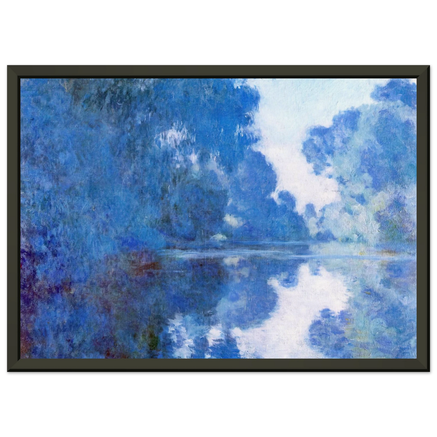 claude monet  Morning on the Seine Framed Art Print  - Aluminum Frame - 60x80 cm / 24x32 inches