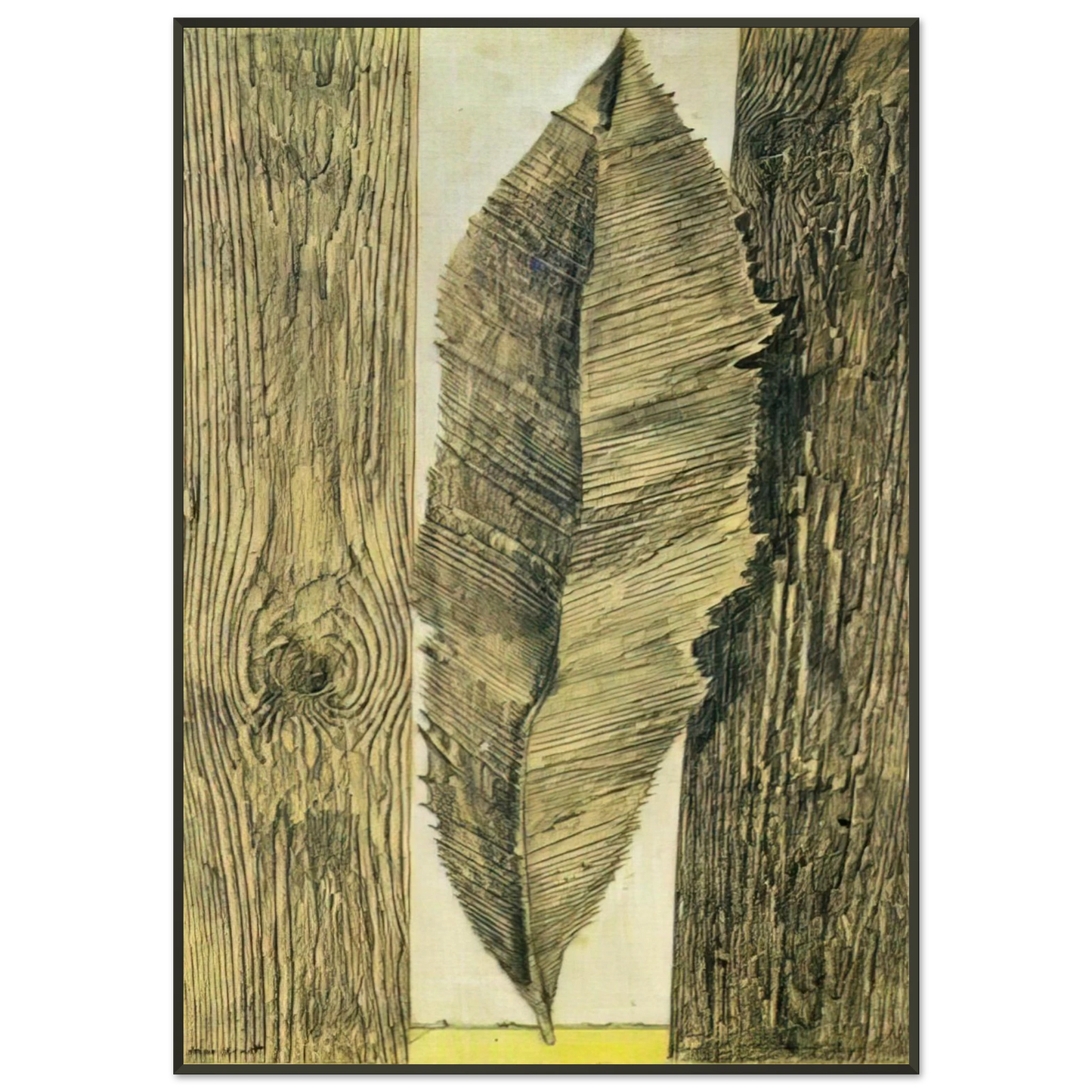 Max Ernst  Leaf customs Framed Art Print  - Aluminum Frame - 21x29.7 cm / 8x12"