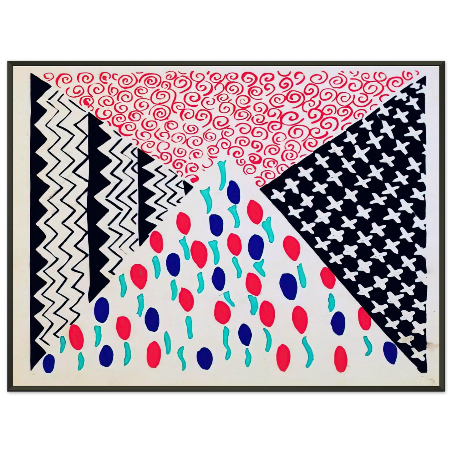 Sonia Delaunay  COMPOSITION 39 Framed Art Print  - Aluminum Frame - 70x100 cm / 28x40 inches
