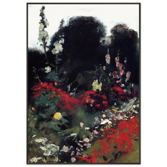 John Singer Sargent  Corner of a Garden Framed Art Print  - Aluminum Frame - 21x29.7 cm / 8x12"