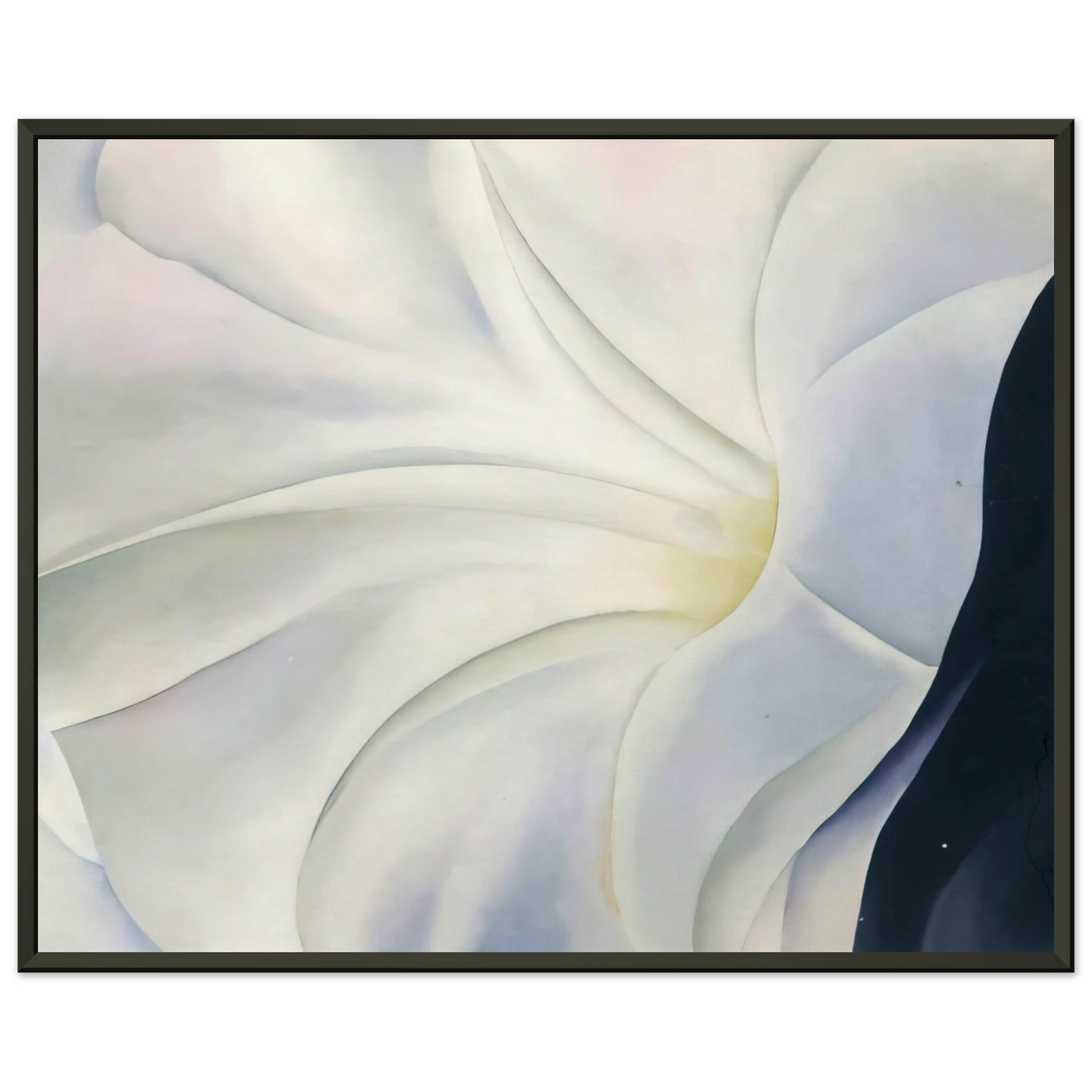 Georgia OKeeffe  Morning Glory with Black Framed Art Print  - Aluminum Frame - 60x80 cm / 24x32 inches