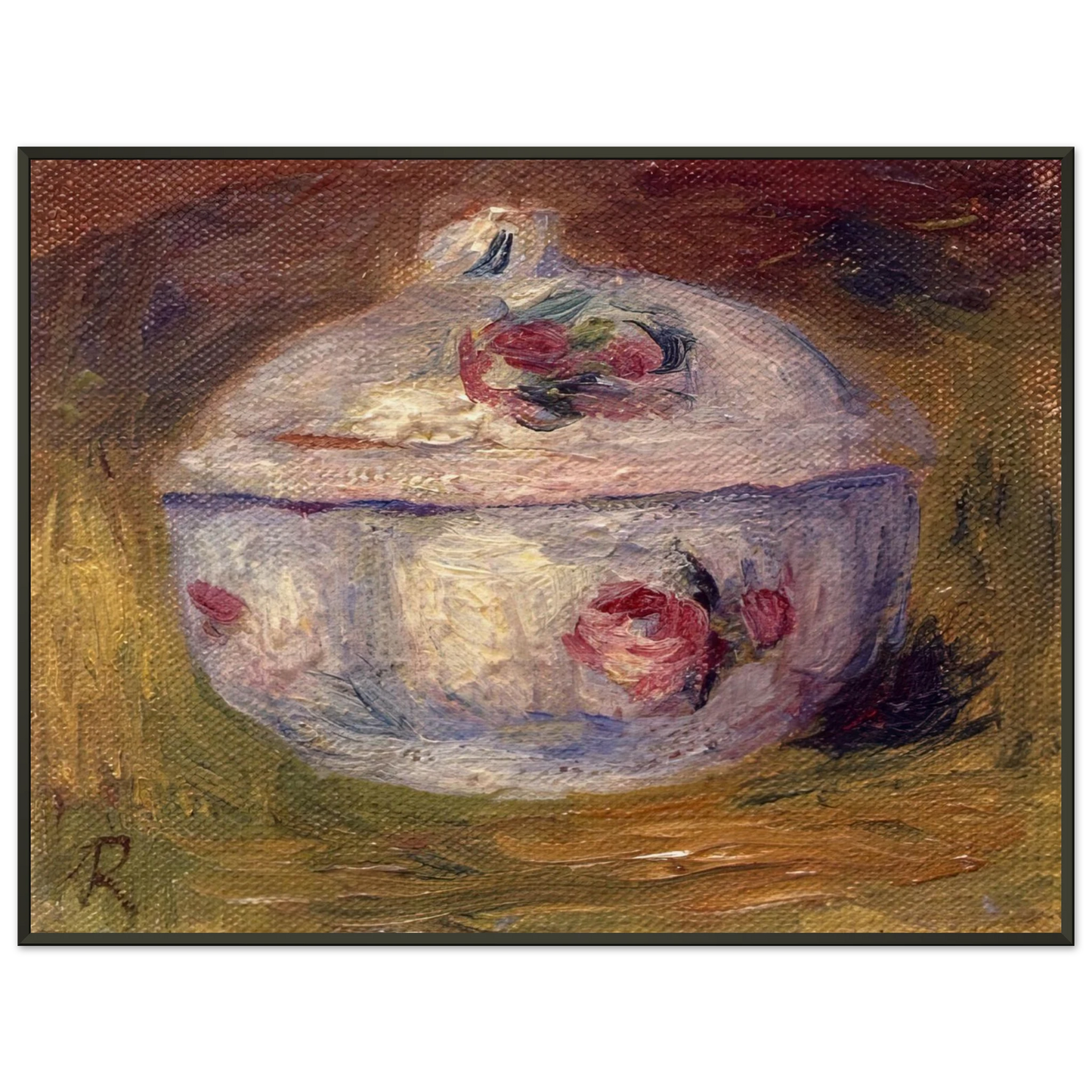 PierreAuguste Renoir  Sugar Bowl Framed Art Print  - Aluminum Frame - 60x80 cm / 24x32 inches