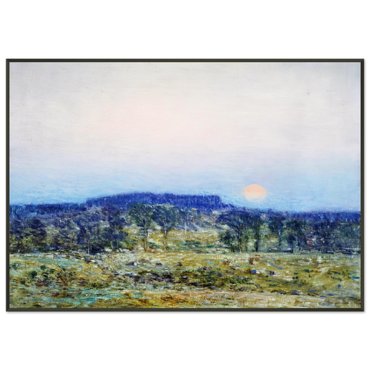Childe Hassam  September Moonrise Framed Art Print  - Aluminum Frame - 21x29.7 cm / 8x12"