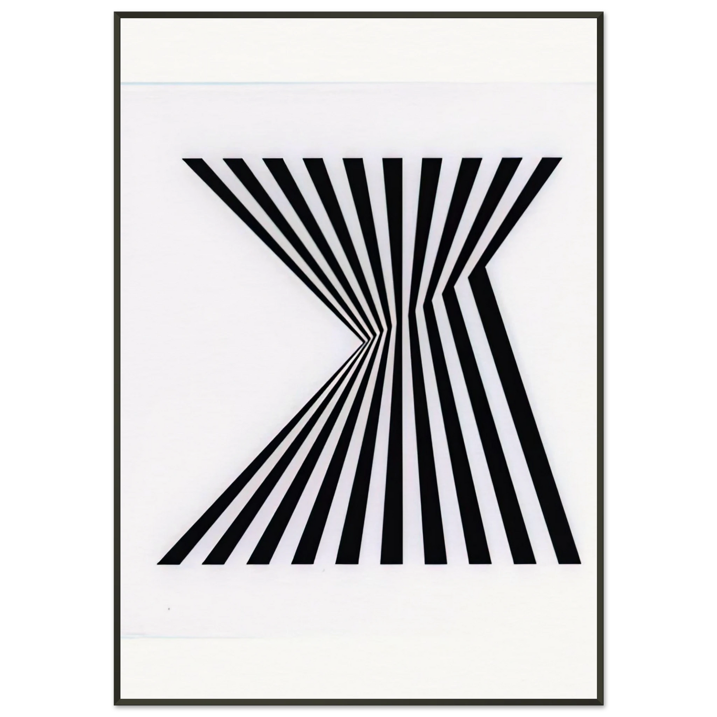 Bridget Riley  UNTITLED FRAGMENT 1 1965 Framed Art Print  - Aluminum Frame - 21x29.7 cm / 8x12"