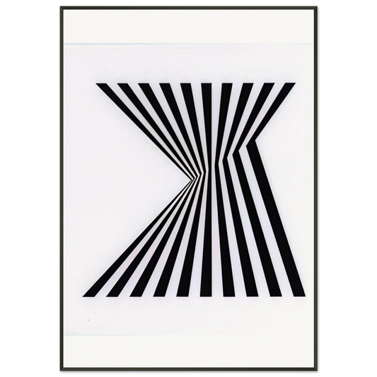 Bridget Riley  UNTITLED FRAGMENT 1 1965 Framed Art Print  - Aluminum Frame - 21x29.7 cm / 8x12"
