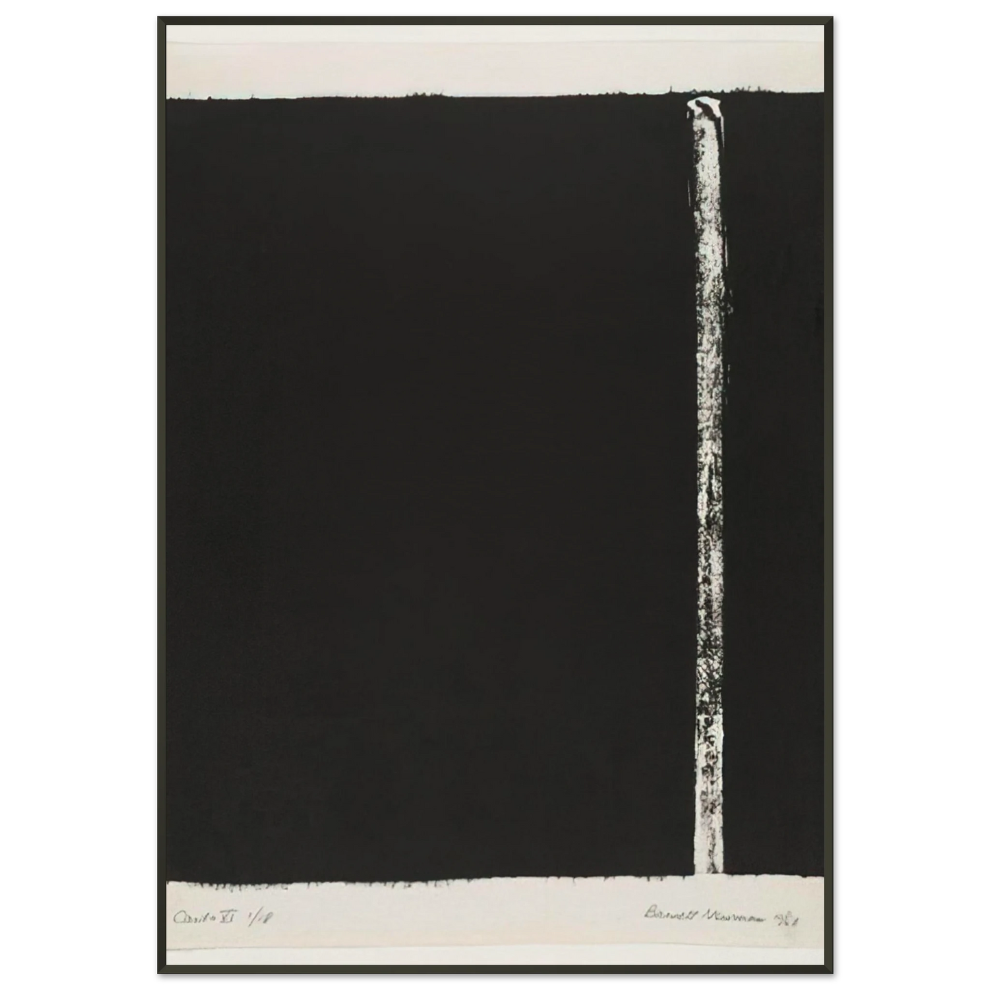 Barnett Newman  Canto VI Framed Art Print  - Aluminum Frame - 21x29.7 cm / 8x12"