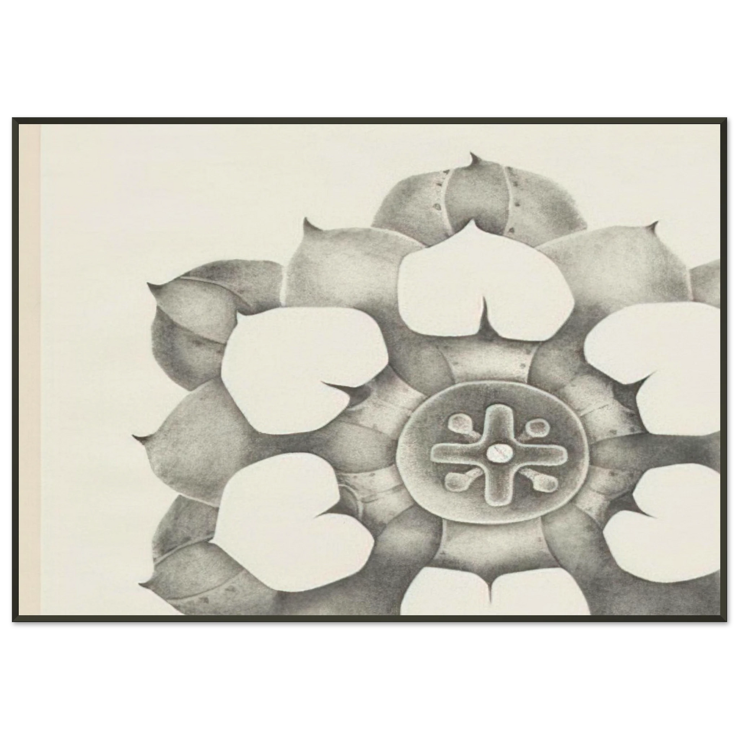 Lee Bontecou  TENTH STONE 1968 Framed Art Print  - Aluminum Frame - 21x29.7 cm / 8x12"