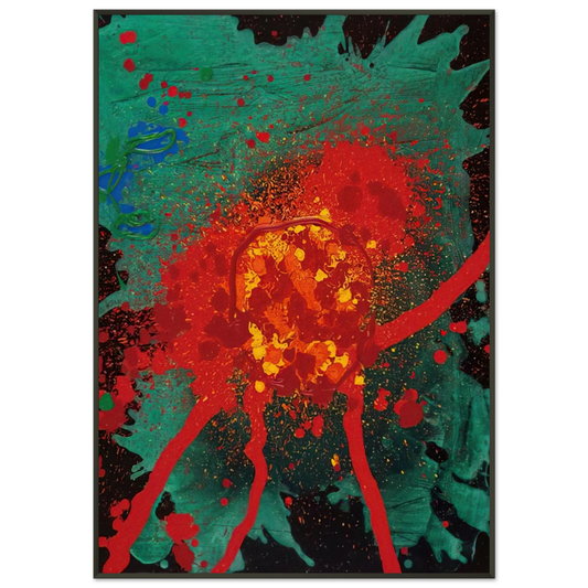 John Hoyland  Blood Feud  28807  2007 Framed Art Print  - Aluminum Frame - 21x29.7 cm / 8x12"