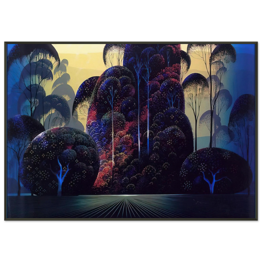 Eyvind Earle  Mendocino Framed Art Print  - Aluminum Frame - 21x29.7 cm / 8x12"