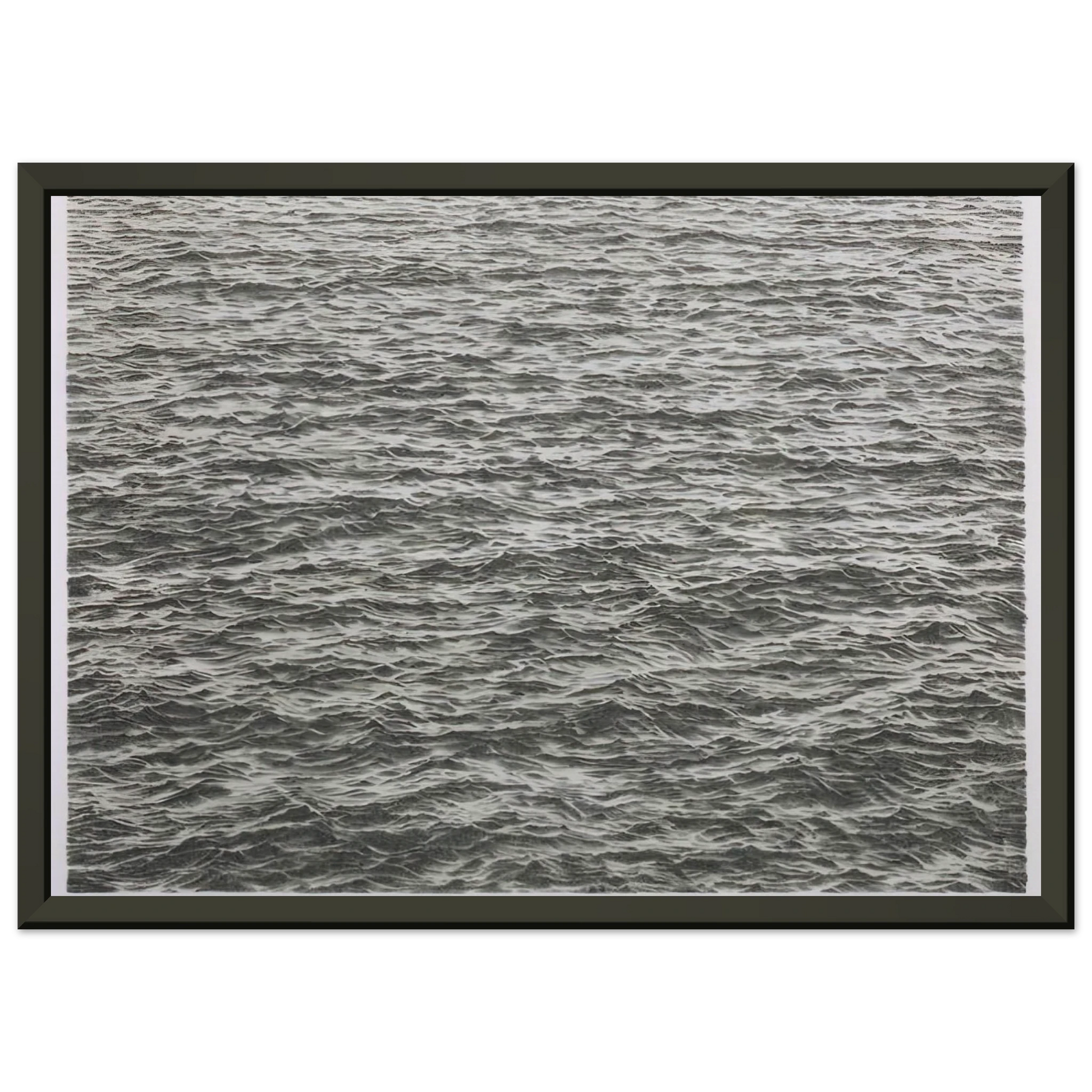Vija Celmins  OCEAN 1975 Framed Art Print  - Aluminum Frame - 60x80 cm / 24x32 inches