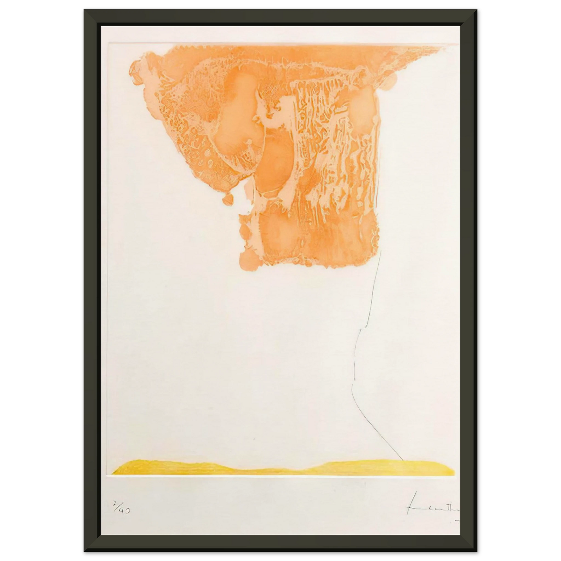 Helen Frankenthaler  Pranzo Italiano  1973 Framed Art Print  - Aluminum Frame - 70x100 cm / 28x40 inches