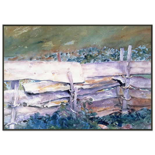 John Singer Sargent  The Fence Framed Art Print  - Aluminum Frame - 21x29.7 cm / 8x12"