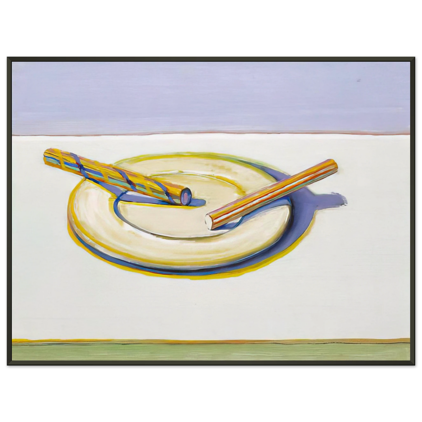 Wayne Thiebaud  Two Candy Sticks  2004 Framed Art Print  - Aluminum Frame - 60x80 cm / 24x32 inches