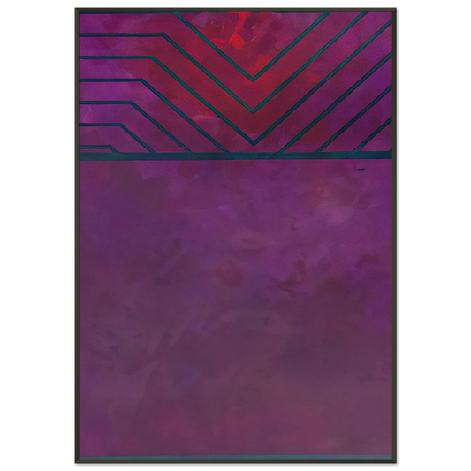 Luis Feito  UNTITLED 1986 Framed Art Print  - Aluminum Frame - 21x29.7 cm / 8x12"