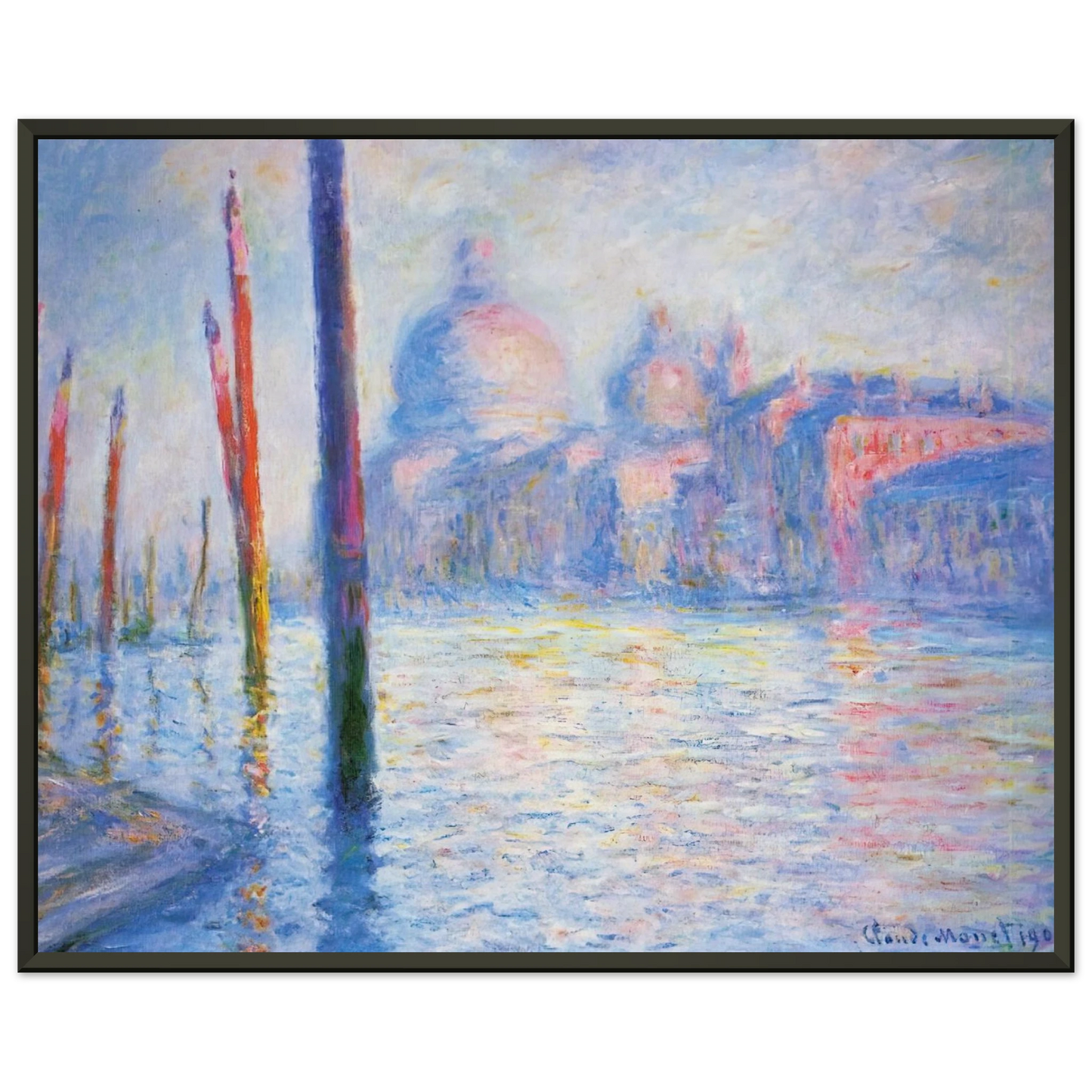 claude monet  The Grand Canal 02 Framed Art Print  - Aluminum Frame - 40x50 cm / 16x20 inches