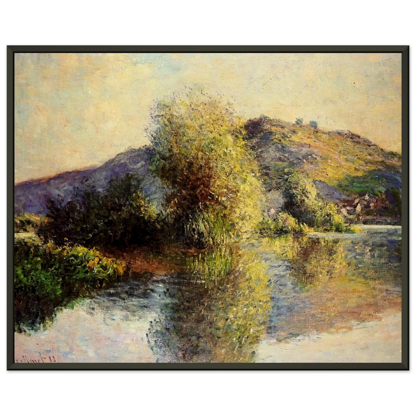 claude monet  Isleets at PortVillez Framed Art Print  - Aluminum Frame - 40x50 cm / 16x20 inches