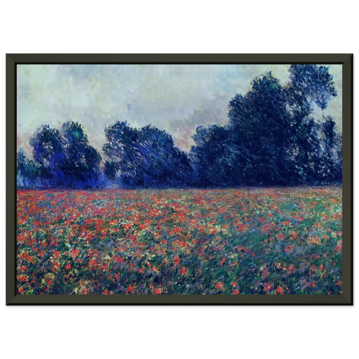 claude monet  Poppies at Giverny Framed Art Print  - Aluminum Frame - 40x50 cm / 16x20 inches