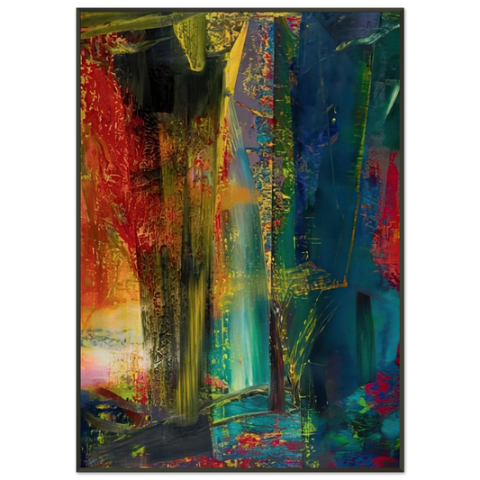 Gerhard Richter  ABSTRACT PAINTING 599 1986 Framed Art Print  - Aluminum Frame - 21x29.7 cm / 8x12"