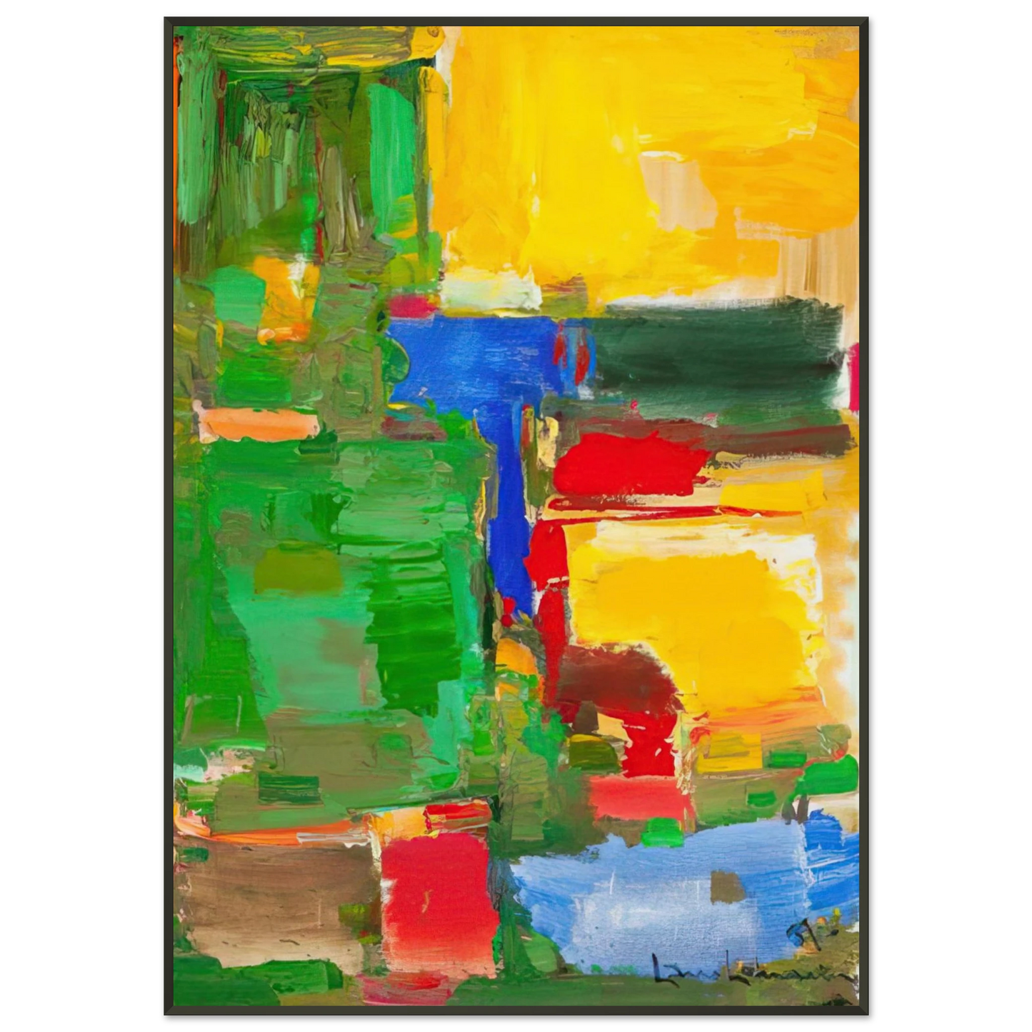 Hans Hofmann  Dew and Dusk Framed Art Print  - Aluminum Frame - 21x29.7 cm / 8x12"