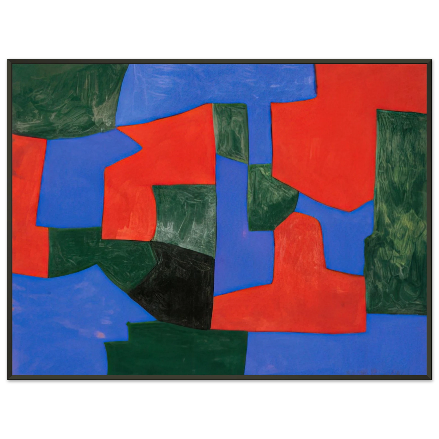 Serge Poliakoff  Composition abstraite  1959 Framed Art Print  - Aluminum Frame - 70x100 cm / 28x40 inches