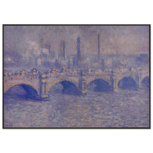 claude monet  Waterloo Bridge Sunlight Effect Framed Art Print  - Aluminum Frame - 21x29.7 cm / 8x12"