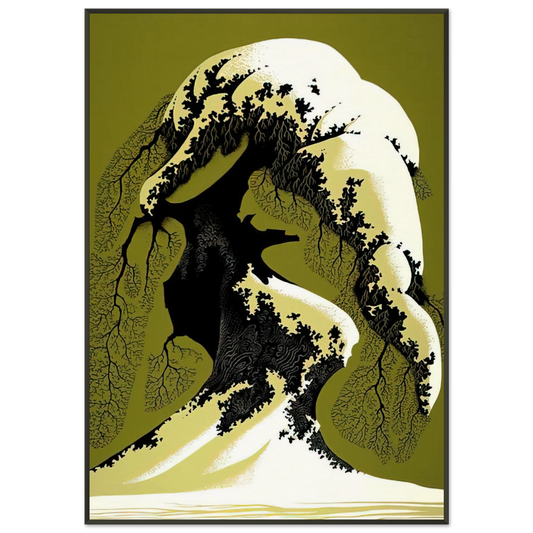 Eyvind Earle  Snow Laden Framed Art Print  - Aluminum Frame - 21x29.7 cm / 8x12"