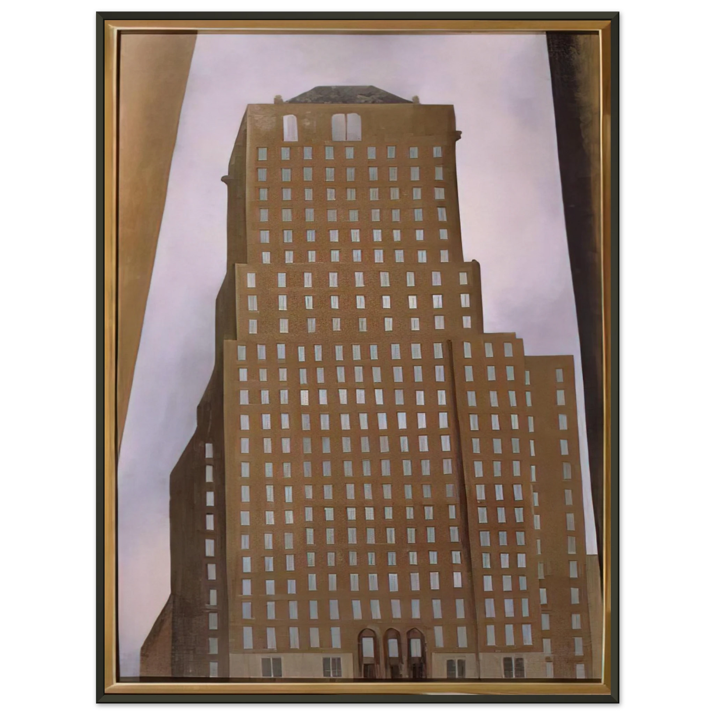 Georgia OKeeffe  Shelton Hotel New York No 1 Framed Art Print  - Aluminum Frame - 70x100 cm / 28x40 inches