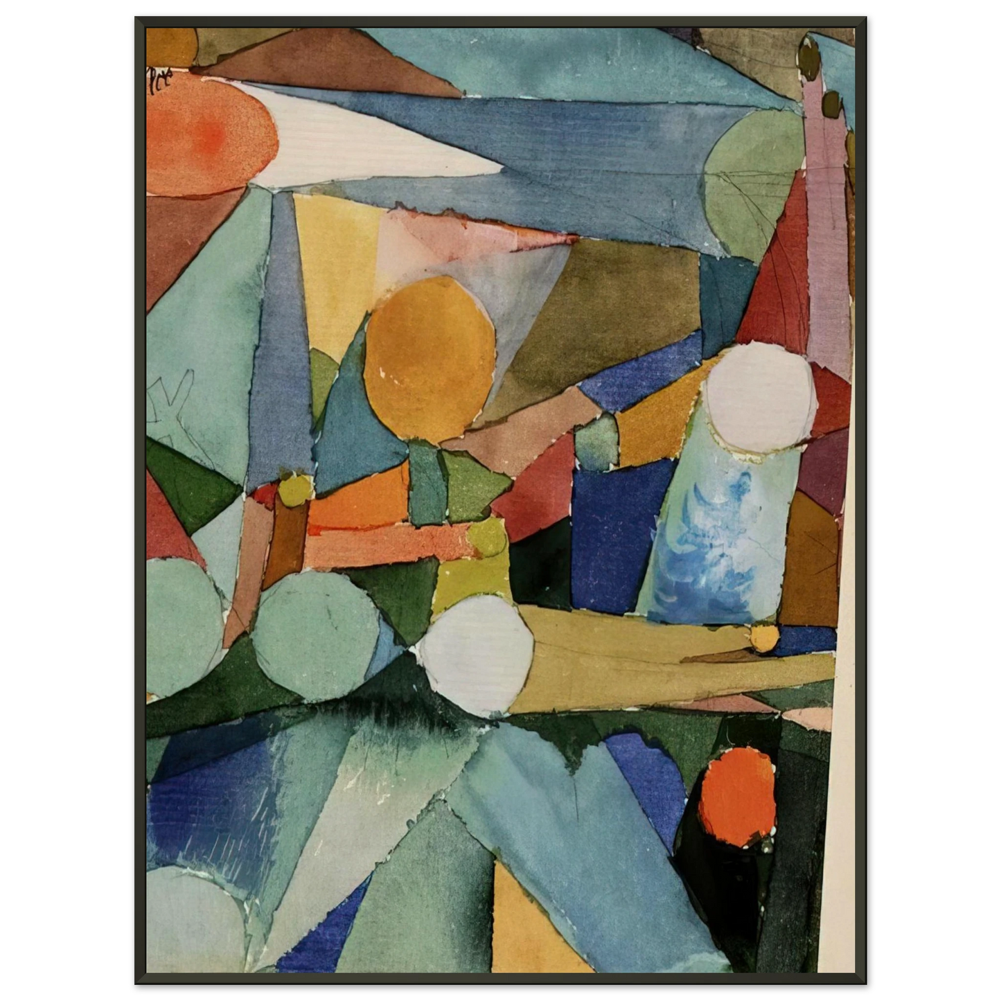 Paul Klee  COLOUR SHAPES 1914 Framed Art Print  - Aluminum Frame - 70x100 cm / 28x40 inches