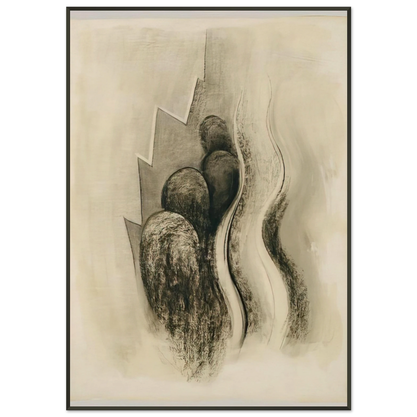 Georgia OKeeffe  Drawing XIII Framed Art Print  - Aluminum Frame - 21x29.7 cm / 8x12"